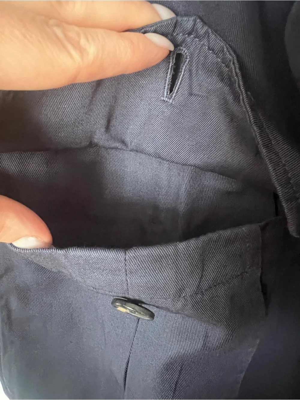 Bugatchi Navy Zip Front Linen Blend Men’s Bomber Jacket